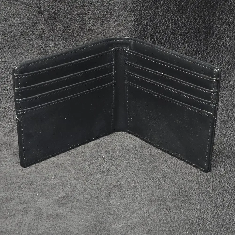 Sunflower Garden Designs of Faith Black Leather Wallet with Gold Cross